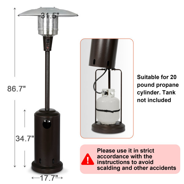 Fire King 40,000 BTU Propane Patio Heater & Reviews Wayfair Canada